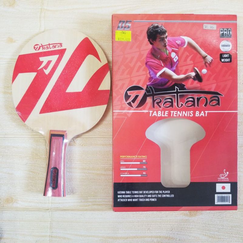 Kayu Bet Pingpong/Kayu Bat Tenis Meja Katana