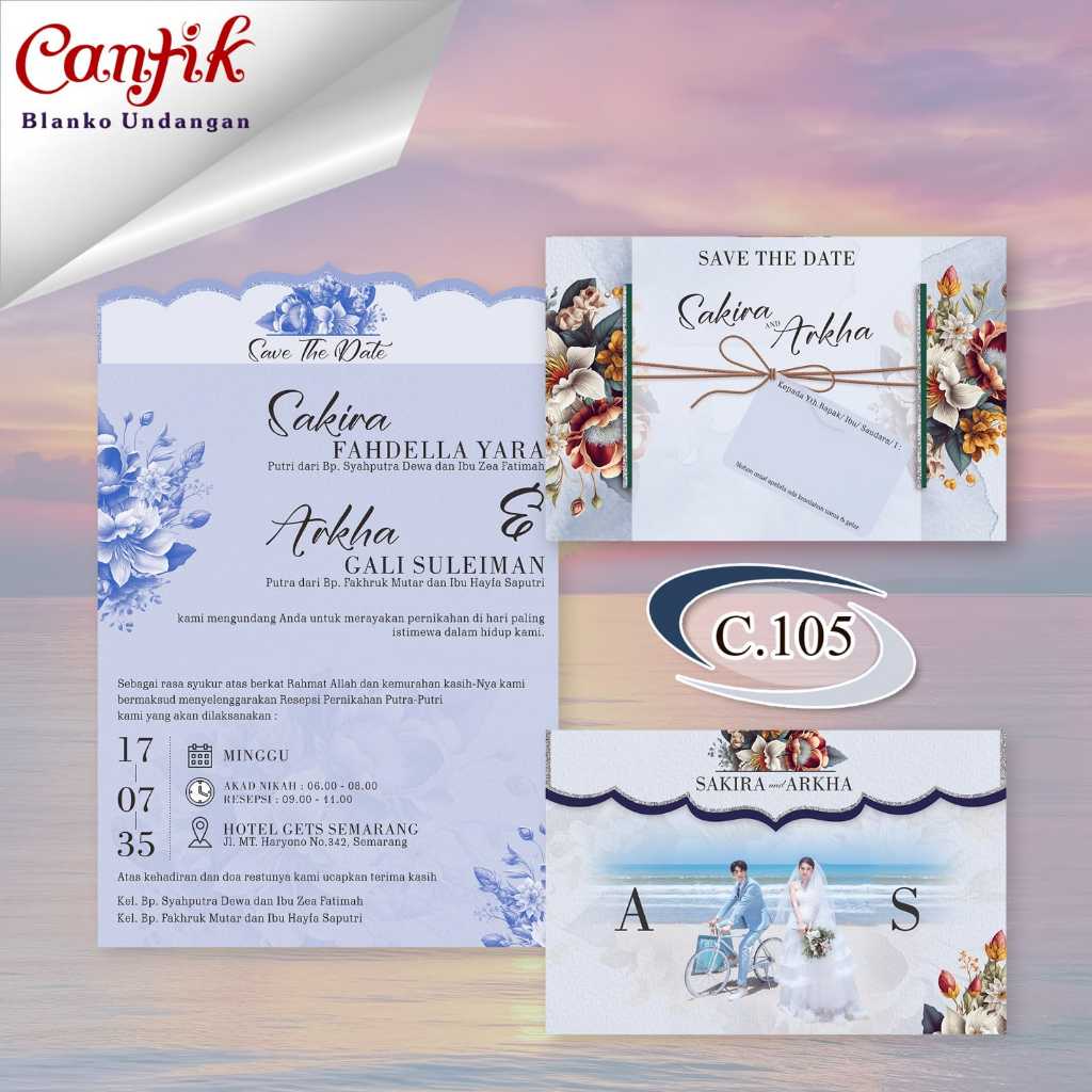 Blangko Undangan Cantik 105
