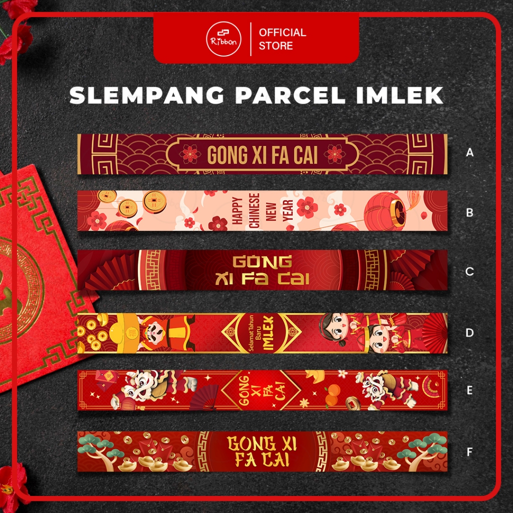 

Selempang Parcel Chinese New Year Slempang imlek Hampers Imlek Label Kertas