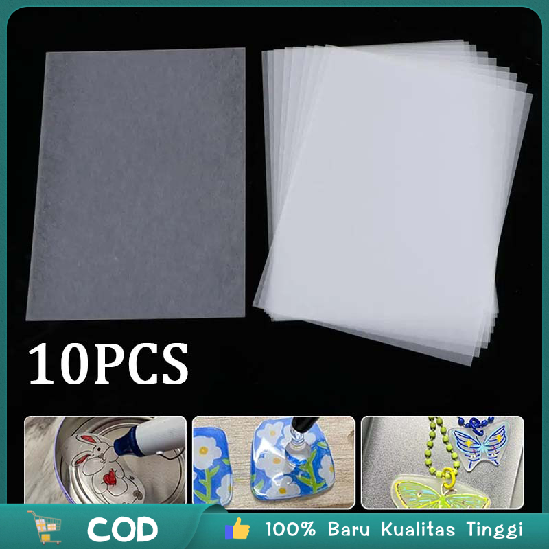 10pcs/set Shrink Paper Diy Kertas Shrink Heat Shrink Sheets Shrinky Dink Plastic 20x27 Cm