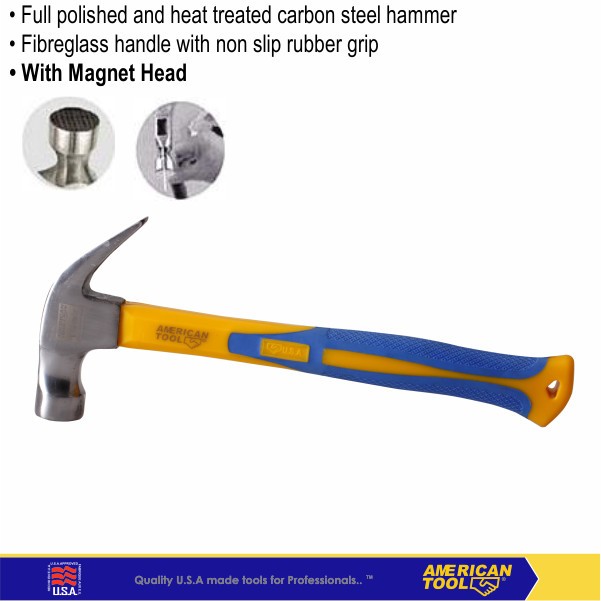 American Tool Palu Kambing 8oz Fiber /Claw Hammer Fibre 8oz 8956606