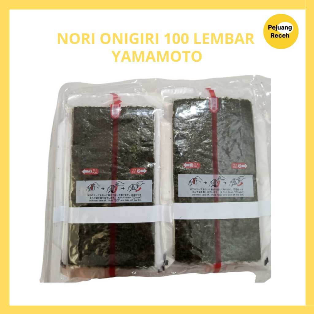 

NORI ONIGIRI | Nori Wrapper Khusus Bungkus Nori Triangle / Sushi Nori (ISI 100 Lembar)