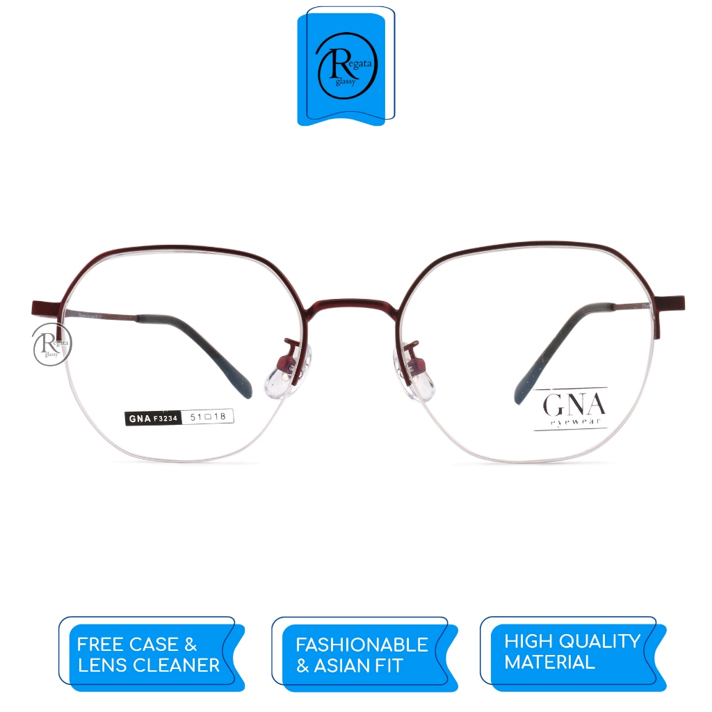 GNA Eyewear /  GNA F-3234 / Frame Kacamata GNA Eyewear ORIGINAL