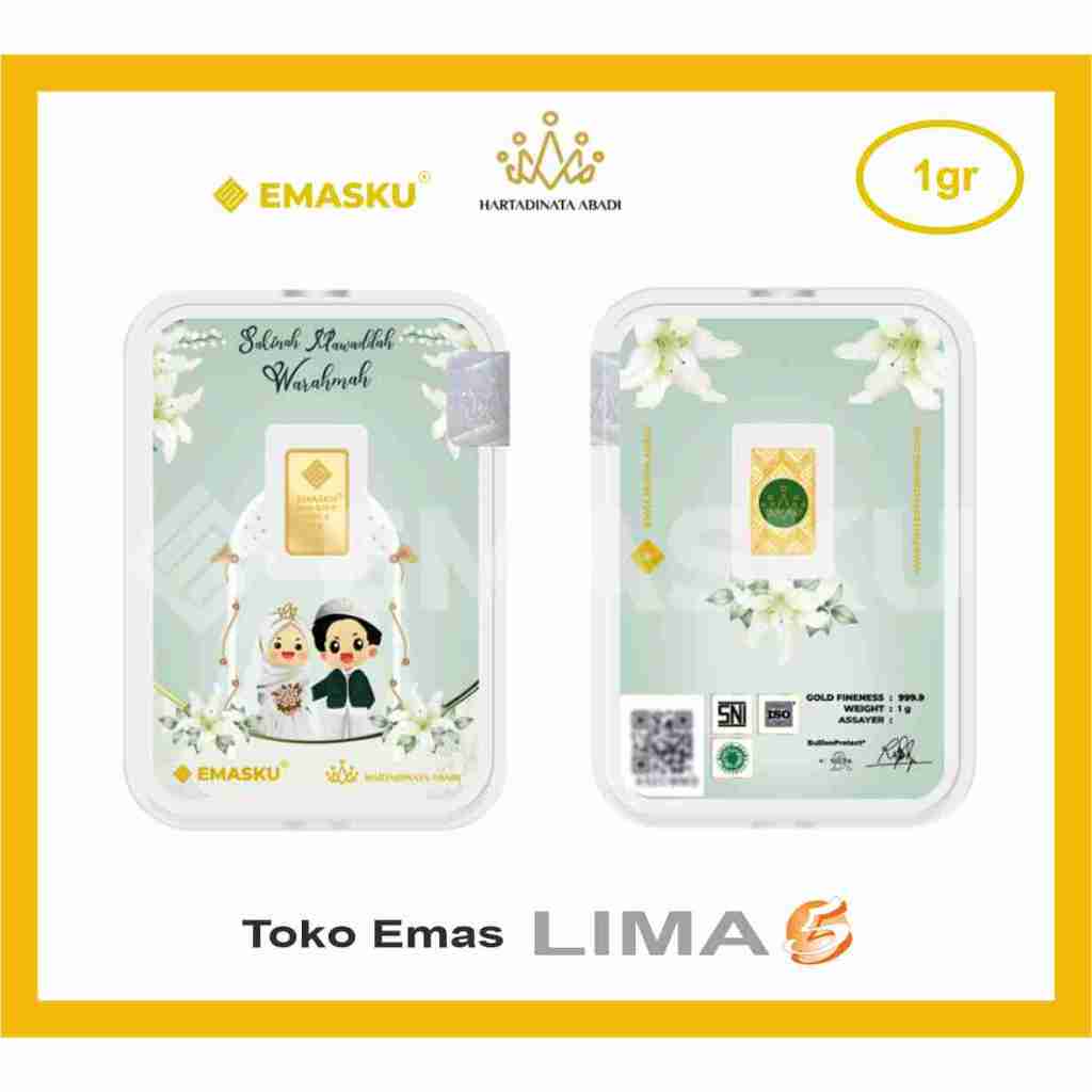 Serenescents06 Logam Mulia Emas 1 Gram 24K 99.99 Emasku Hartadinata By Toko Emas Lima