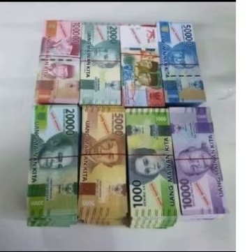 uang mainan monopoli 1000 lembar