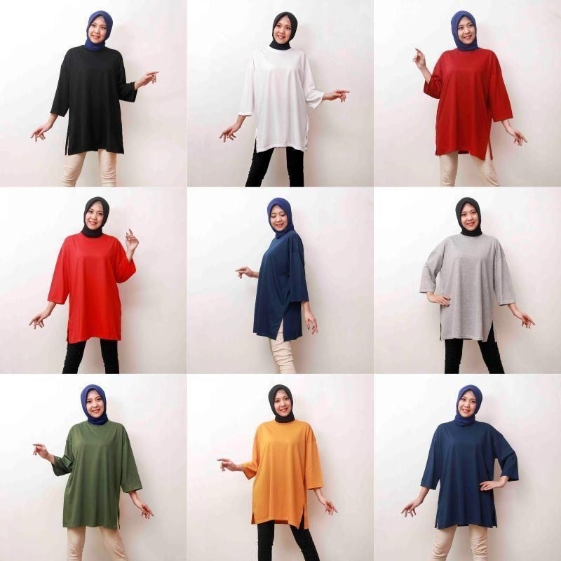 Kaos Oversize Wanita / Atasan Oversize / Kaos Oversize polos / Kaos Oversize Hijab