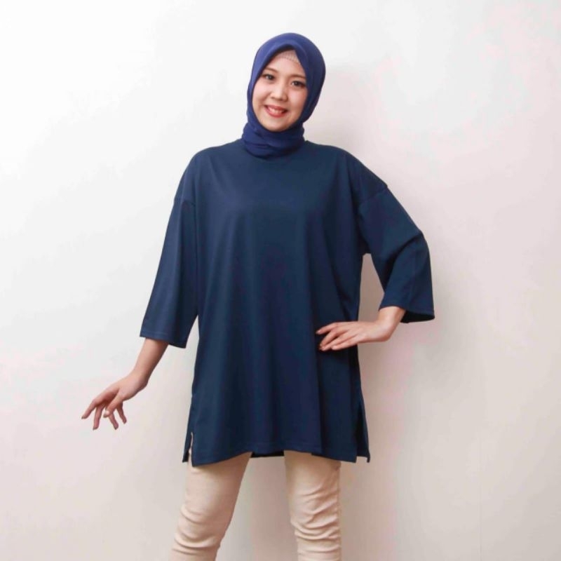 Kaos Oversize Polos / Kaos Oversize Hijab / Kaos Oversize Wanita / Atasan  Oversize