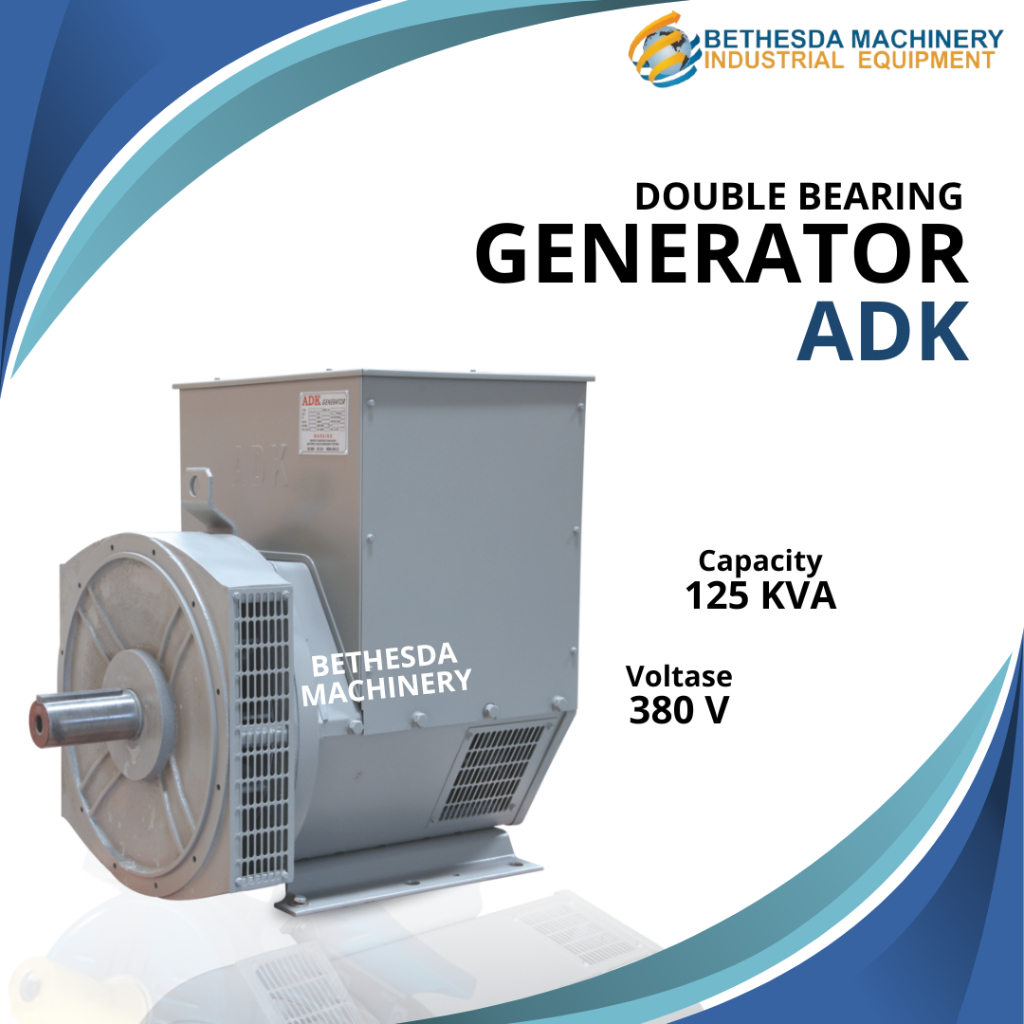 Generator ADK 125 Kva 100 Kw 3 Phase - Double Bearing
