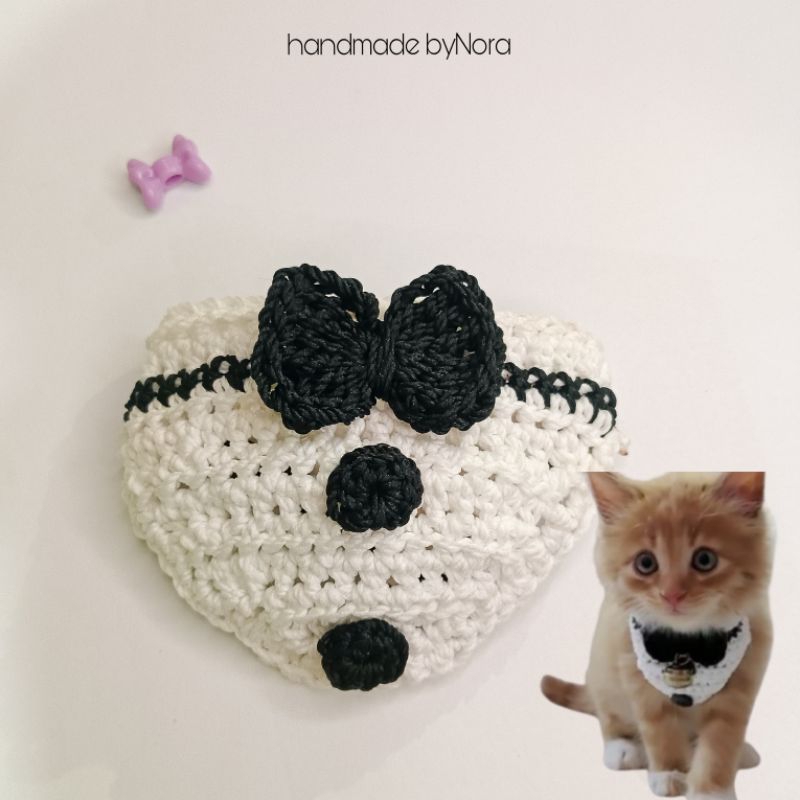 Pet collar rajut/ kalung kucing handmade