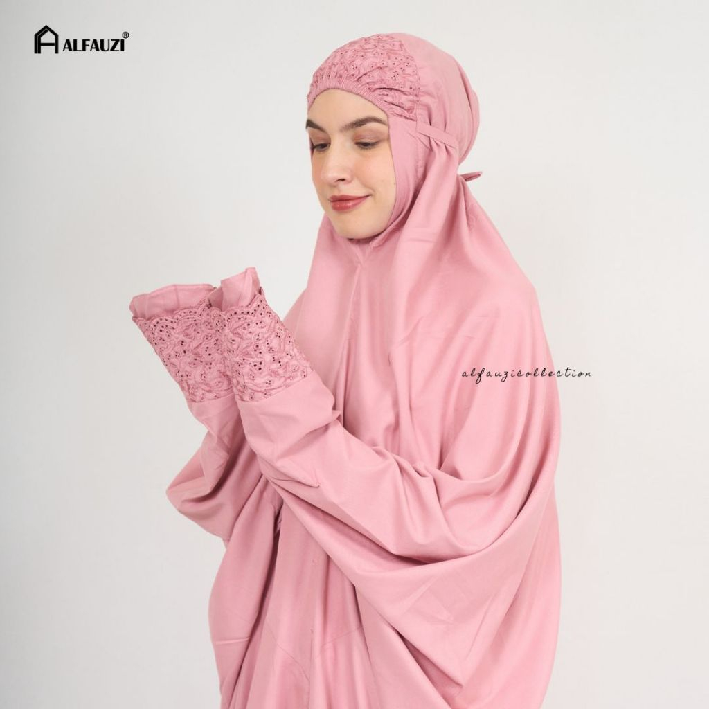 ALFAUZI - Mukena Terusan Siti Khadijah / Mukena Dewasa / Mukena Katun Mikro