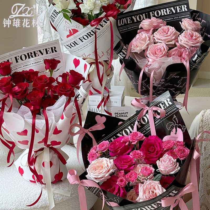 

Kertas Buket Bunga edisi Valentine Day / Flower Wrapping Love You Forever