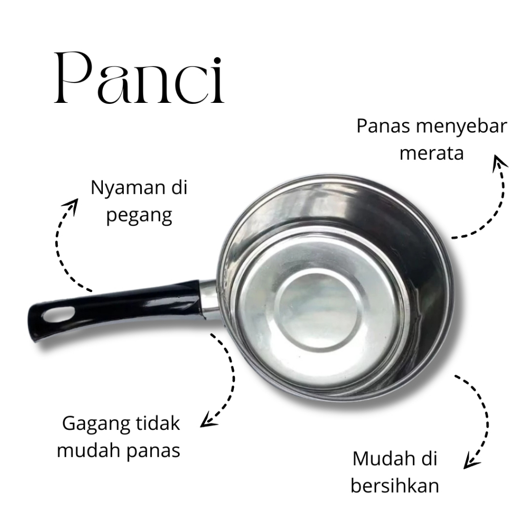 Panci Stainlesss Panci Rebus / Panci Rebus Mie / Panci Rebus Susu / Panci Anti Karat Panci Serbaguna