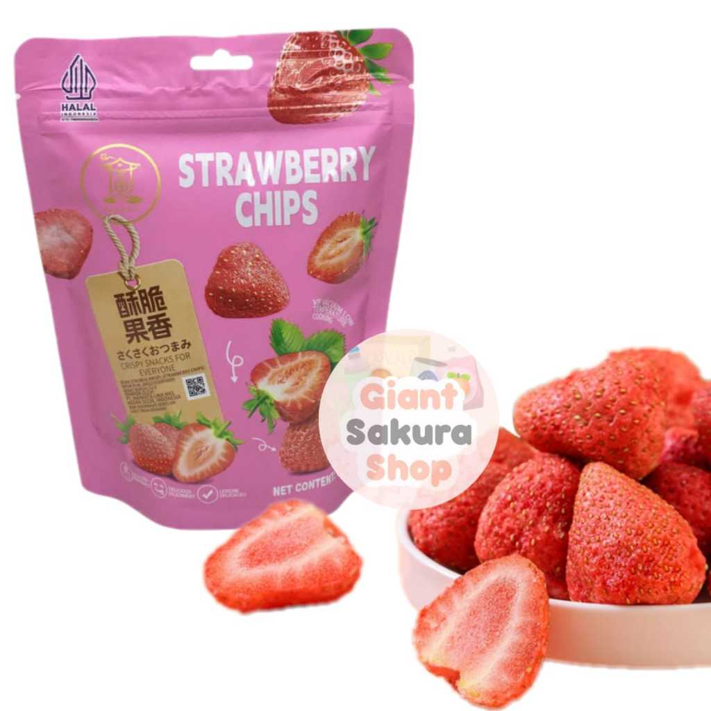 

Tianfu Strawberry Chips / keripik stroberi / cemilan impor / keripik buah