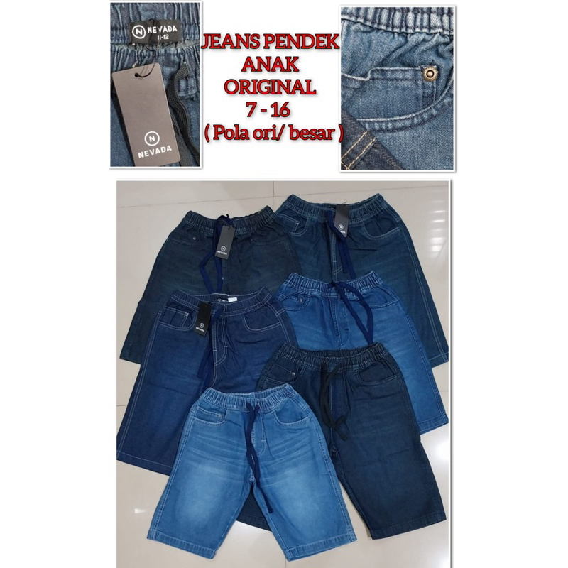 Nevada jeans original. jeans pendek Nevada. celana pendek anak