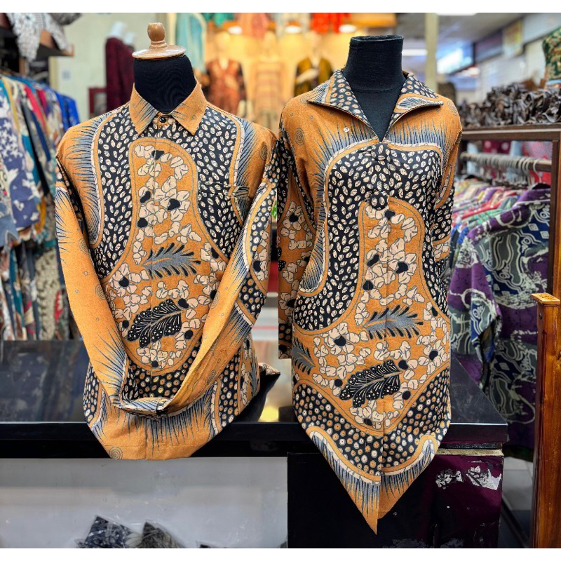 batik premium lapisan full puring trikot / tunik batik / kemeja batik