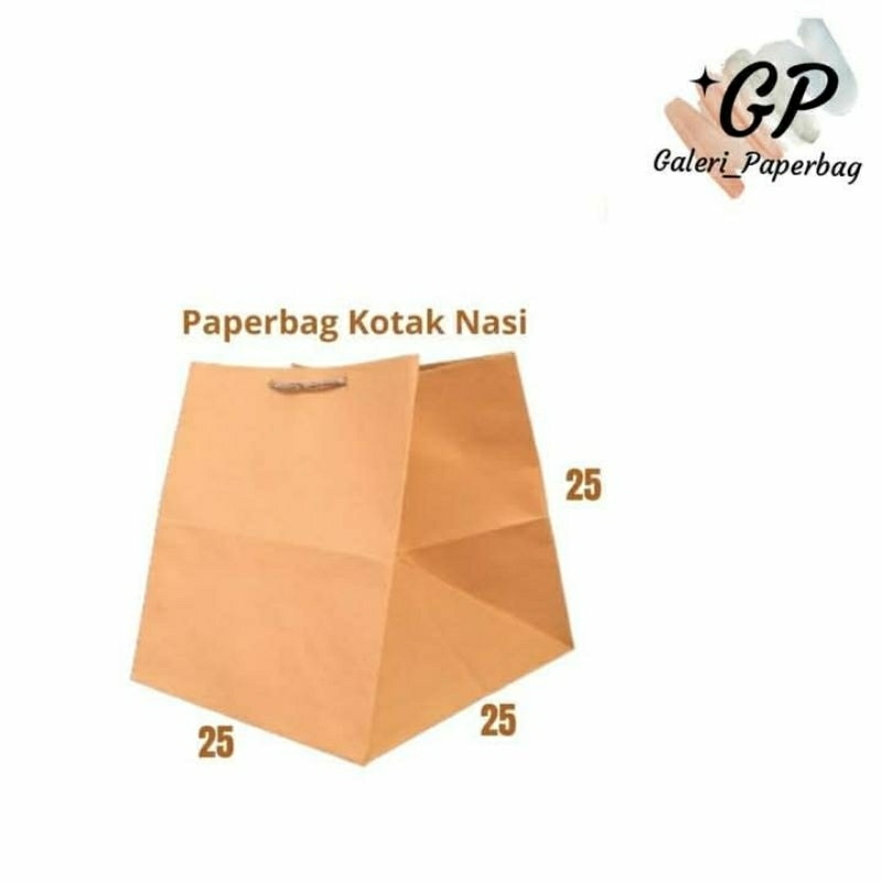 

PAPERBAG COKLAT 27X27X27 KOTAK NASI