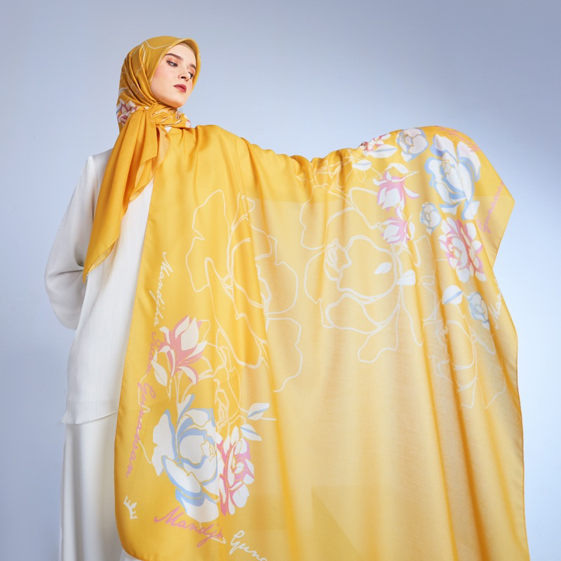 Mandjha Rosie Yellow Hijab Ori Mandjha Ivan Gunawan