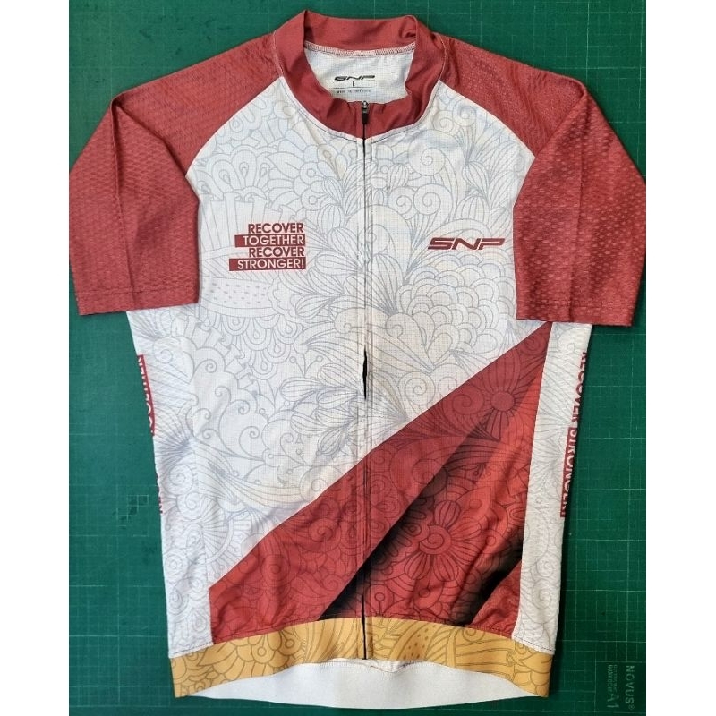 Jersey Sepeda SNP Merah Putih L Preloved