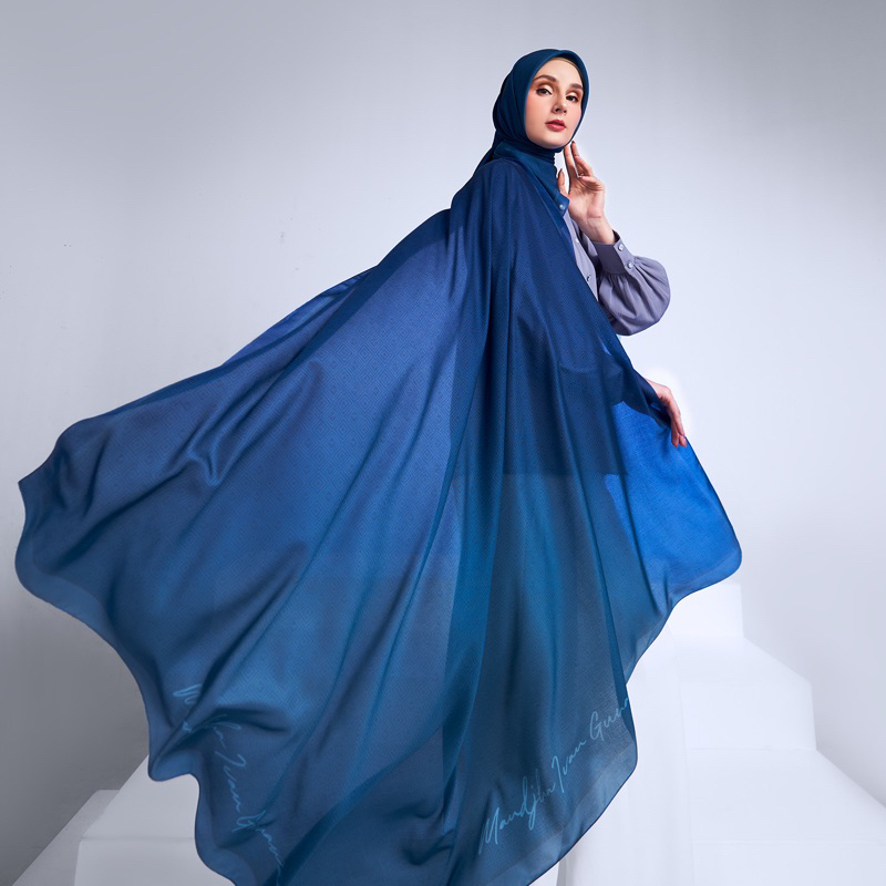 Mandjha Sky Blue Hijab Ori Mandjha Ivan Gunawan