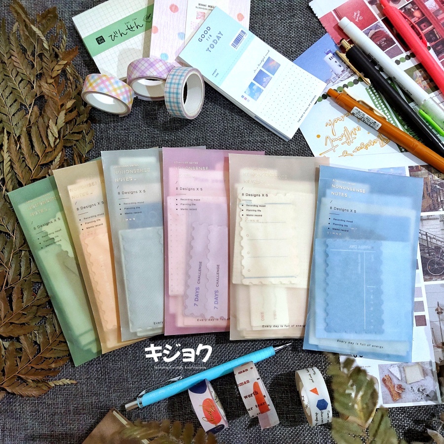 

Kijoku Kertas Bujo Afternoon Light journal Kit Aesthetic Paper