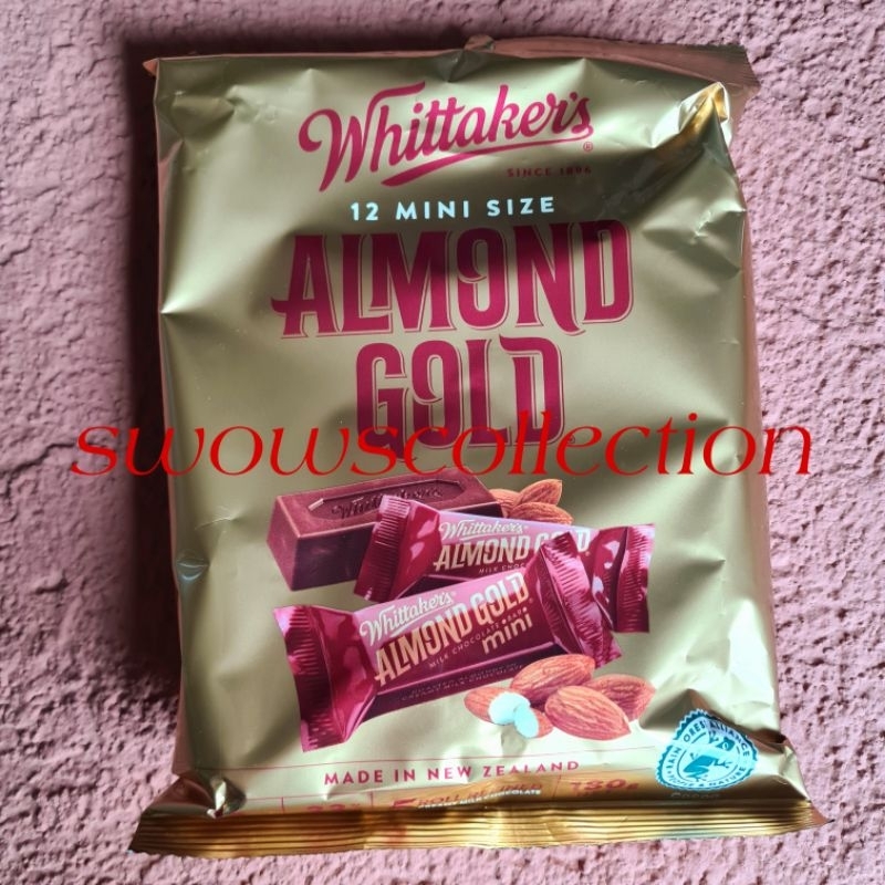 

WHITTAKER'S WHITTAKERS WHITTAKER ALMOND GOLD MINI CHOCOLATE COKLAT COKELAT