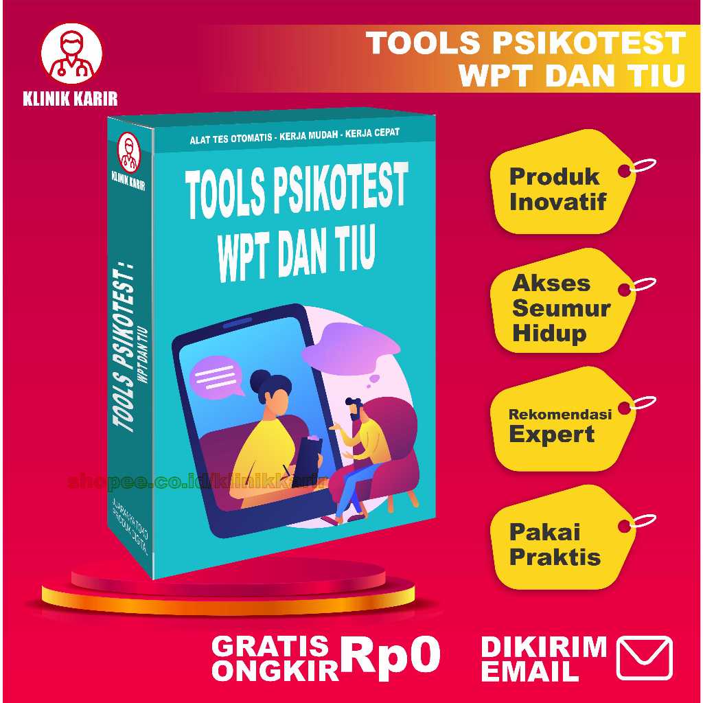 TOOLS PSIKOTES - Alat Tes Rekrutmen WPT & TIU - Pengukur Kecerdasan IQ