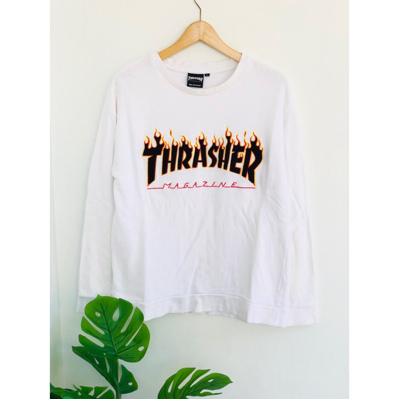 Crewneck Thrasher Flame Outline Japan Market