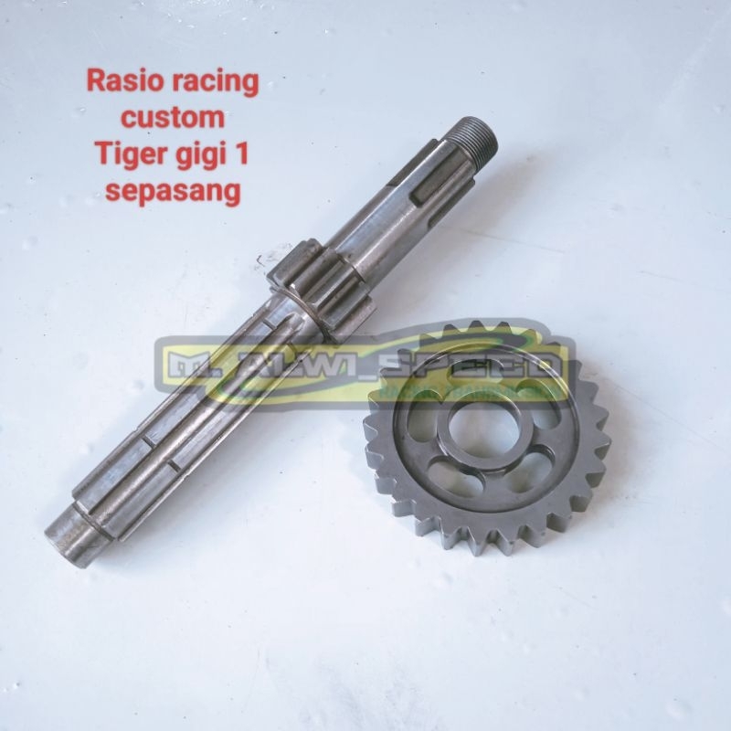Rasio racing Tiger gigi 1 sepasang custom