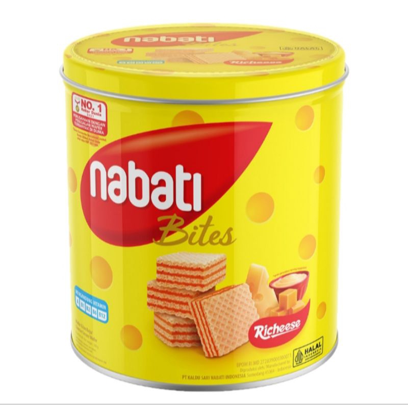 

Nabati Wafer Keju Kaleng 240g - Nabati Bites Richeese