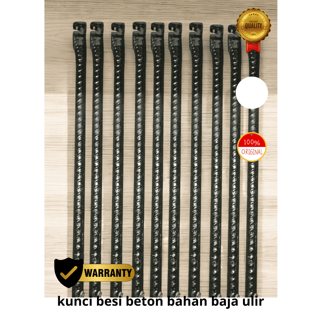 Kunci Besi beton 10mm bahan baja ulir12mm