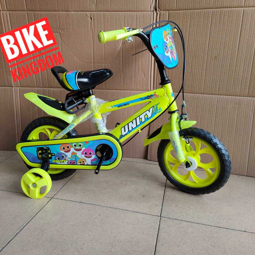 Sepeda BMX anak UNITY BABY SHARK 12 inch ban eva music dan lampu