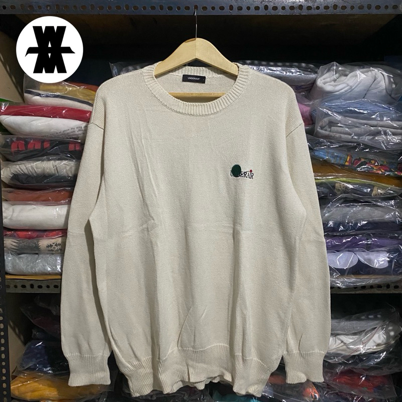 Underair Kr "Underair Masquerader" Knit Krem Size L 72x60