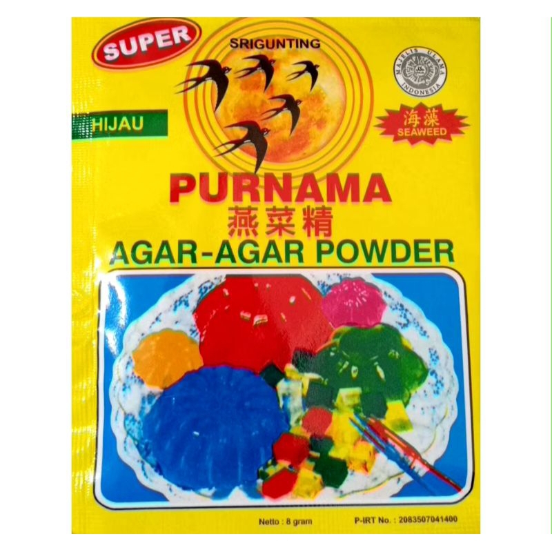 

Star+ @5gram tepung serbuk powder bubuk AGAR AGAR pudding puding matahari dua walet PURNAMA