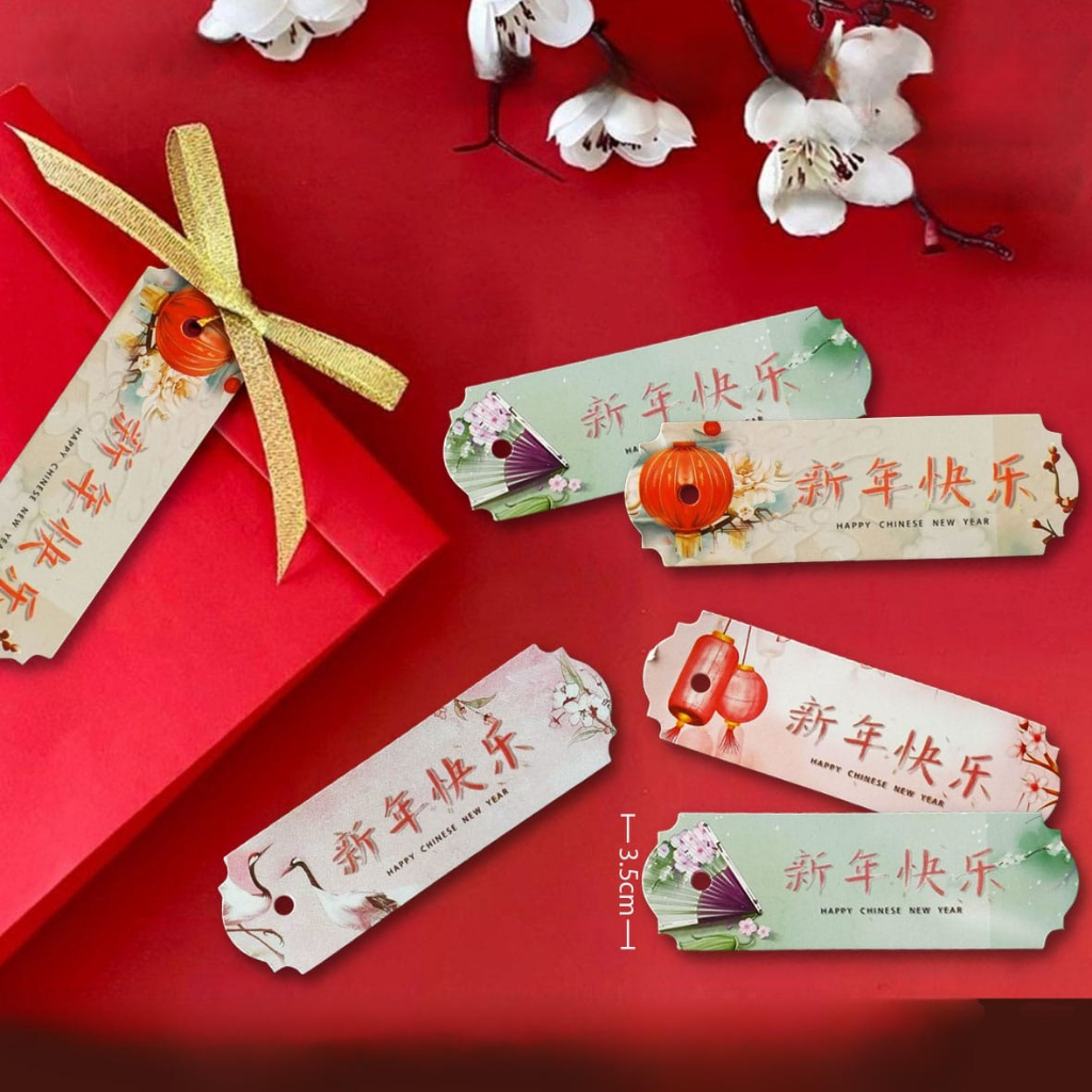 

Hangtag Label Chinese New Year | CNY Gantungan Persegi Box Kue