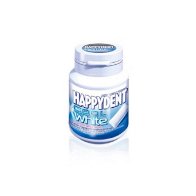 

Happydent Cool White Bottle 61.6g - Permen Karet Rasa Mint