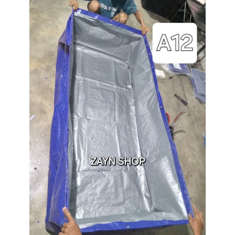 Terpal kolam ikan A12 3x2x50 / kolam terpal petak / kolam budidaya