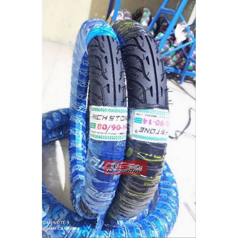 BAN MONTOR MATIC 80/90-14 Ban 90/90-14 ban metic Richstone ban ring 14 ban luar ring 14 ban 80/90-14