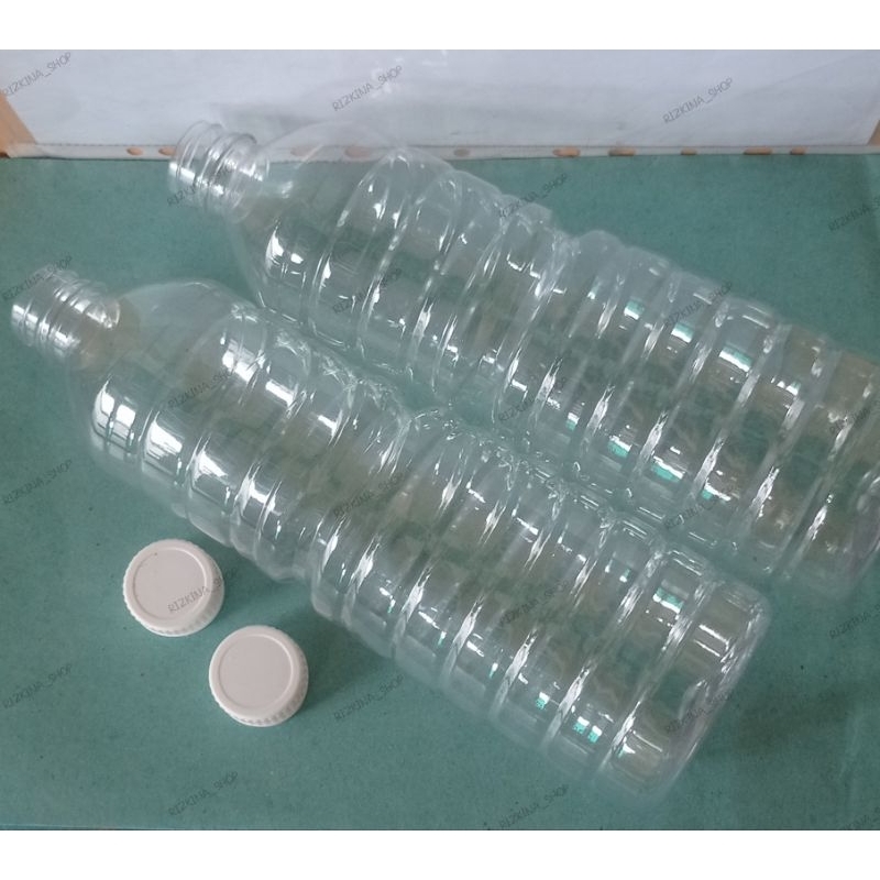 Botol plastik kosong ukuran 1 Liter tutup putih