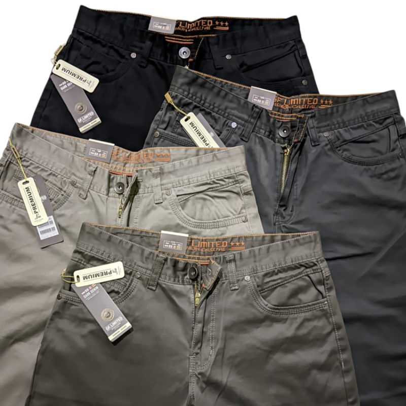 CELANA KANVAS PANJANG GF LIMITED CASUAL MODEL CARDINAL PREMIUM BASIC STANDAR