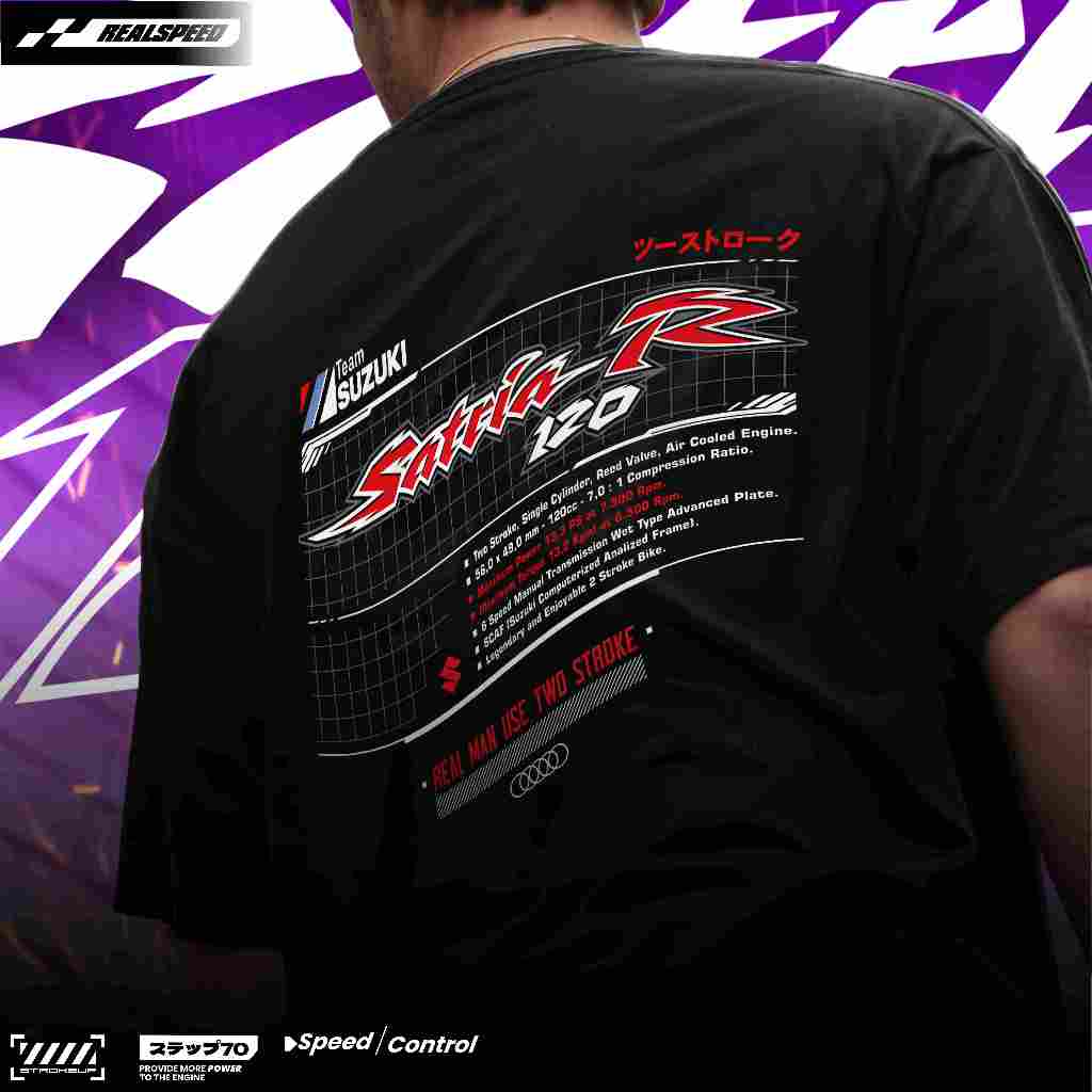 Kaos Satria 120 Satria 2Tak Satria Hiu Lumba Original Realspeed Indonesia