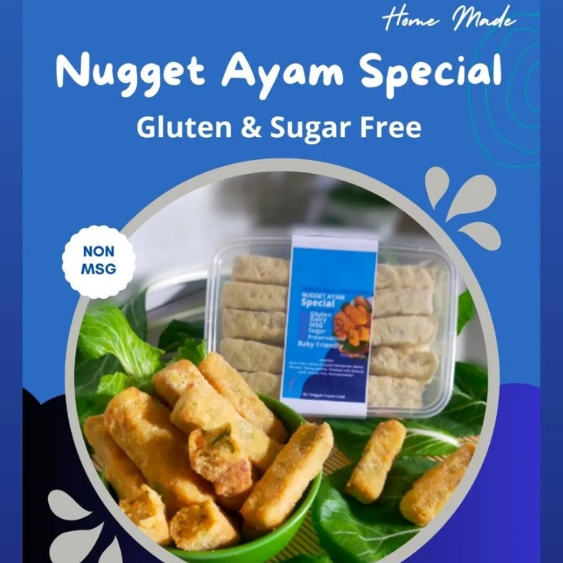 

Tangguh Homemade Olahan Sayur Hidroponik Nugget Ayam Special Non MSG/Tanpa Pengawet Halal Isi 20 pcs