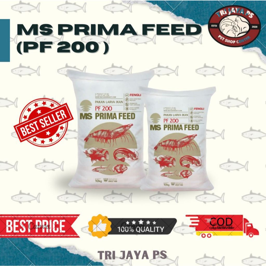 REPACK PAKAN PF 200 KEMASAN 1KG &500GRM PAKAN BENIH IKAN FENGLI