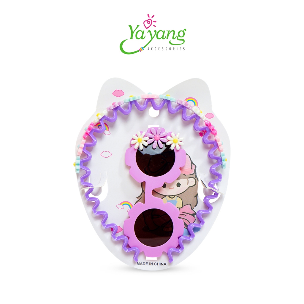 Yayang Bando Aksesoris Anak - Aksesoris Rambut Bando + Kacamata Flower - NAN3089