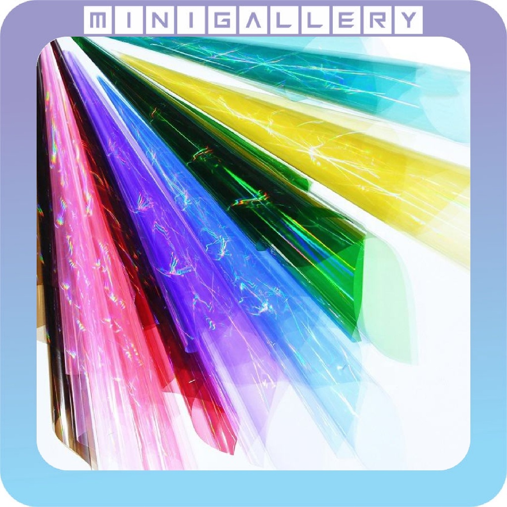 

Kertas Buket Kilat Cellophane Hologram Transparan Flower Wrapping Waterproof KB6115