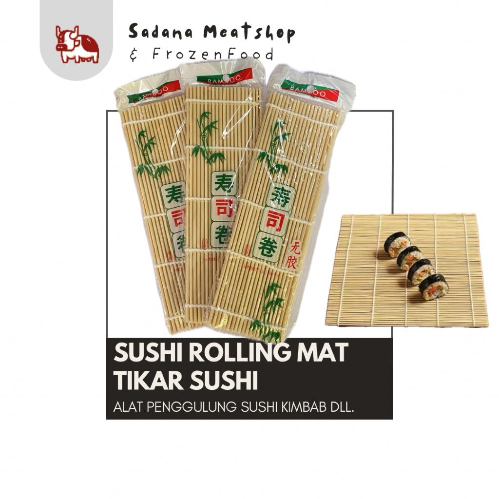Tikar Alat Penggulung Kimbab Bamboo Sushi Rolling Mat