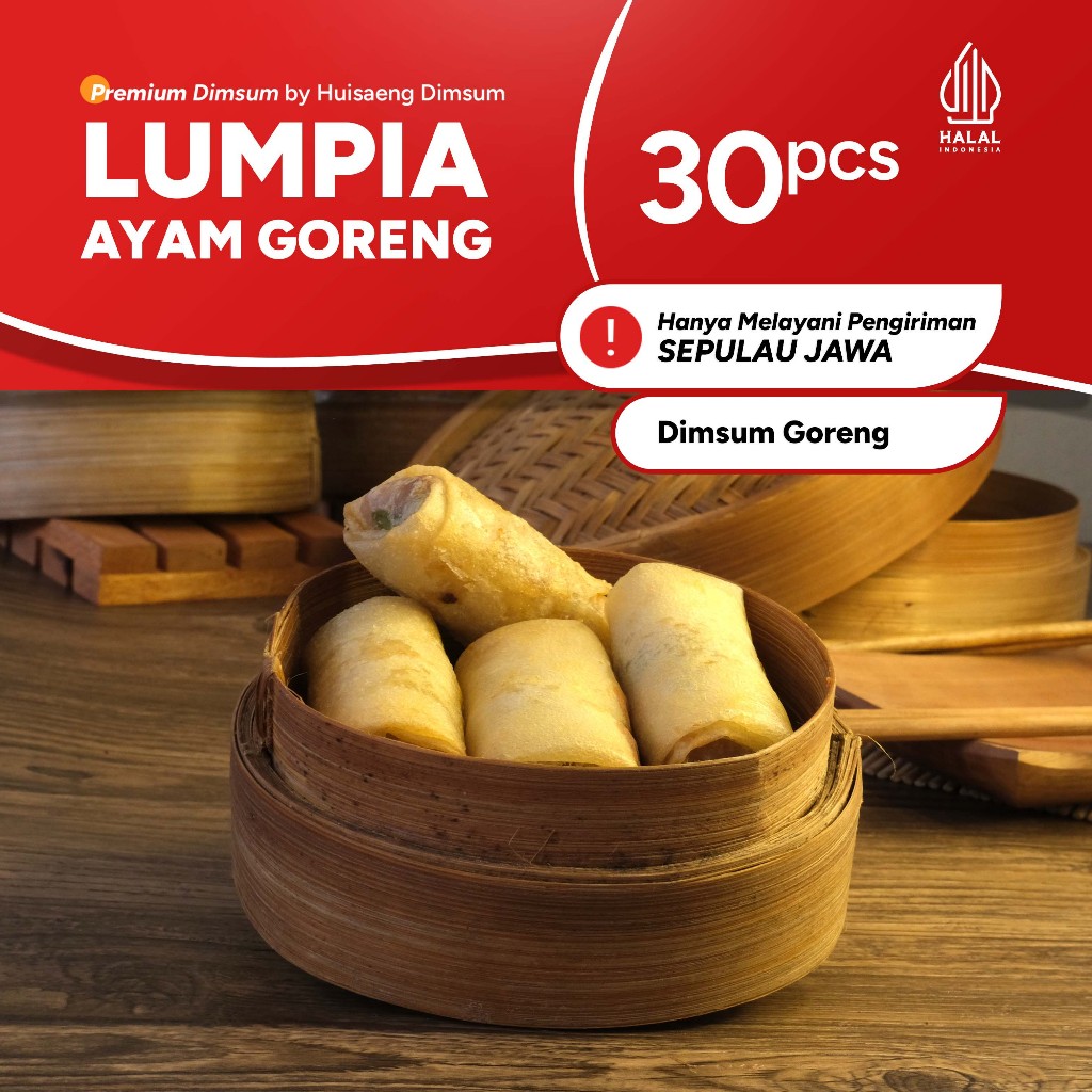 

Dimsum Premium Lumpia Ayam Goreng isi 30 pcs dengan Saus di Kota Bandung Indonesia Halal (Frozen/Fresh) (BISA KIRIM LUAR KOTA)