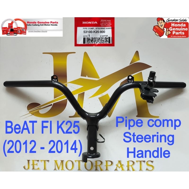 53100K25900 Stang Stir Pipe Comp Steering Handle BeAT FI Non CBS 2012 - 2014  Asli Atau Ori Honda AH