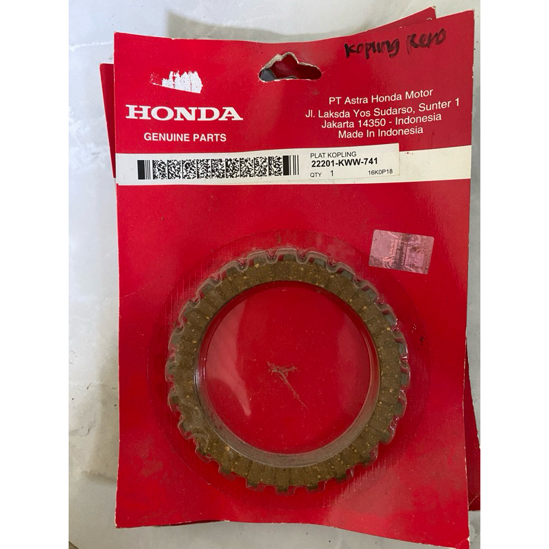 kampas kopling honda revo kampas kopling revo absolute original ahm