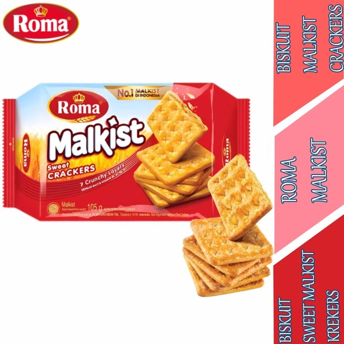 

Biskuit Malkist- Roma Malkist- Sweet Crackers- 105g Termurah