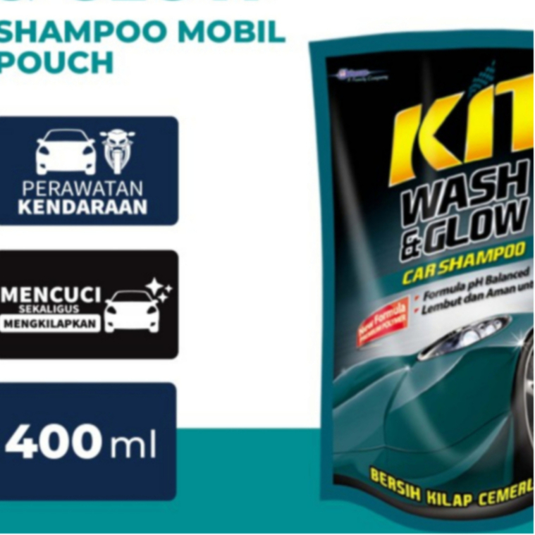 KIT WASH & GLOW CAR SHAMPOO - SHAMPOO WASH & GLOW CAR KIT 400ml